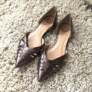 Metallic Vince Camuto “Hallie” Woven Flats